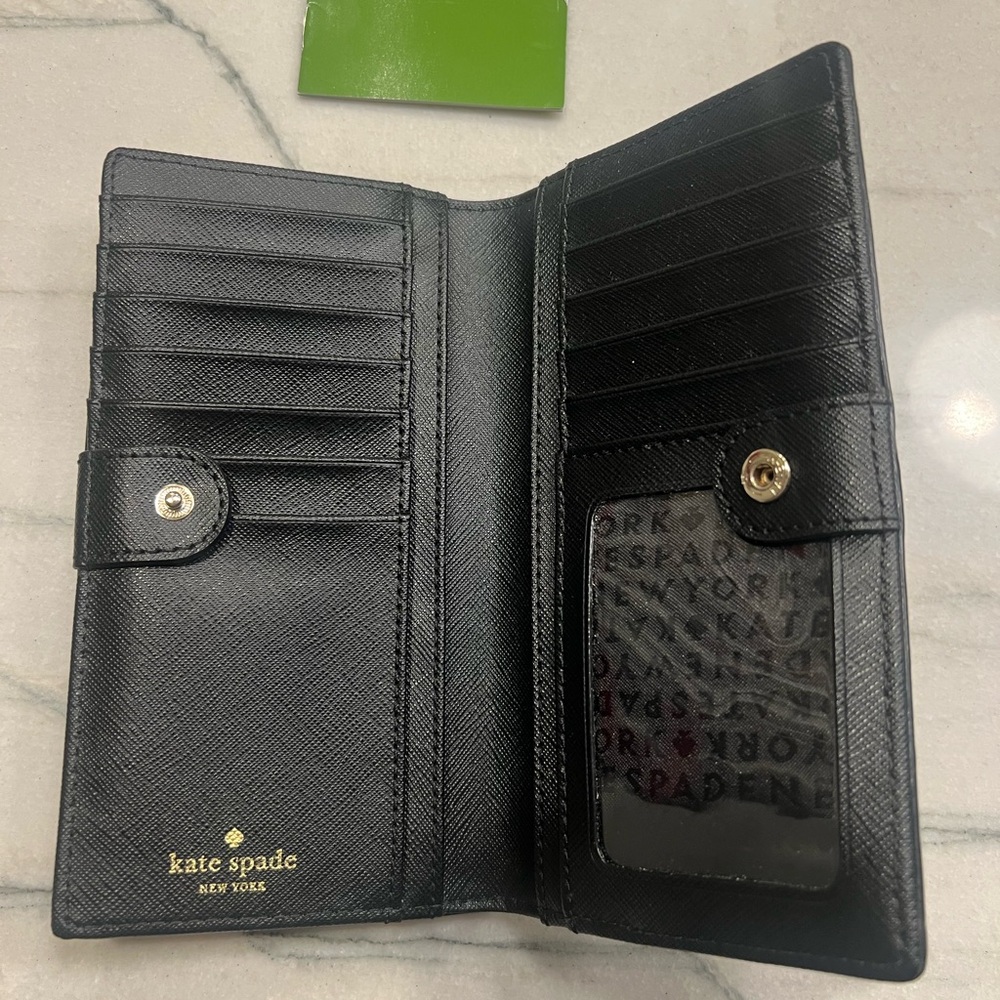 Kate Spade Black Wallet with Crystal Details - Picture 3 of 5